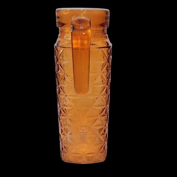 Amber Diamond Cut Juice Pitcher - Picture 2 of 10
